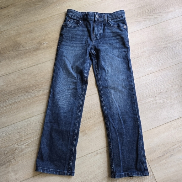 Cat & Jack Dark Wash Little Kid size 7 Adjustable Blue Jeans EUC - Picture 1 of 9